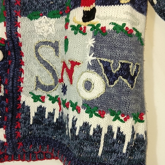 Tiara Girls Ugly Christmas Cardigan Sweater - Picture 2 of 6